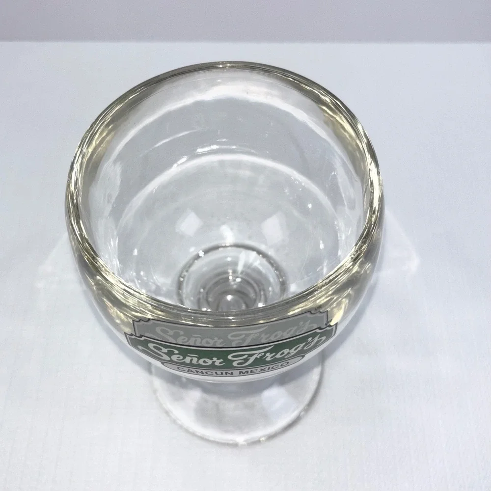 Vintage Senior Frogs Collectable Glass Snifters Cup Oversized Cognac Glass Clear